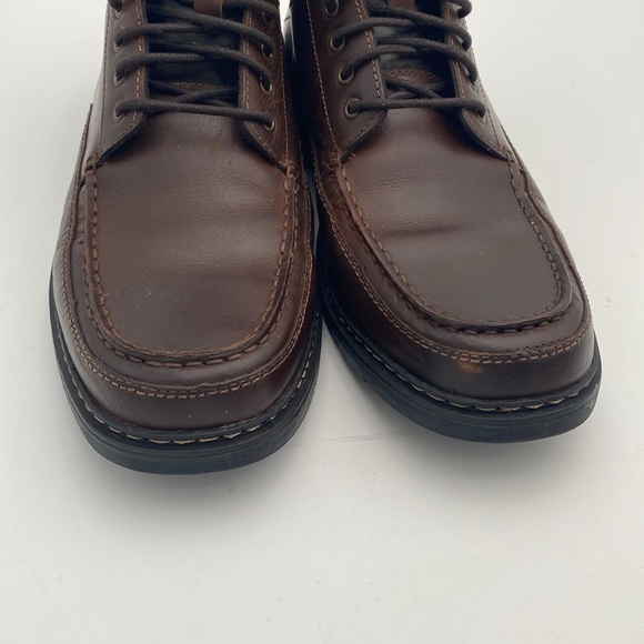 Dockers Dark Brown Leather Ankle Boots mens 11 office casual grandpa Y2K Work - Picture 6 of 13